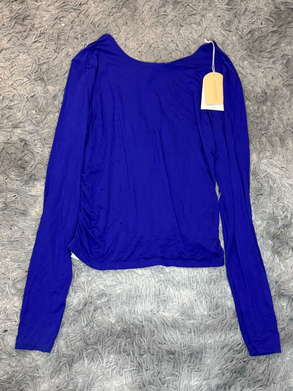 Blogilates Women’s Twisty Long Sleeve Top - Royal Blue Size 1X NWT - Picture 6 of 11